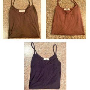 Carly Jean Los Angeles V-Neck Tanks Lot of Mediums
